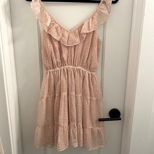 Pink Lily Boutique- Pink & White Leopard print dress size S